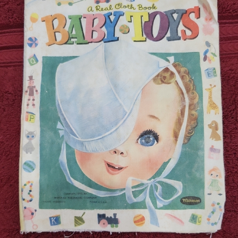 Vintage Baby Toys Cloth Book